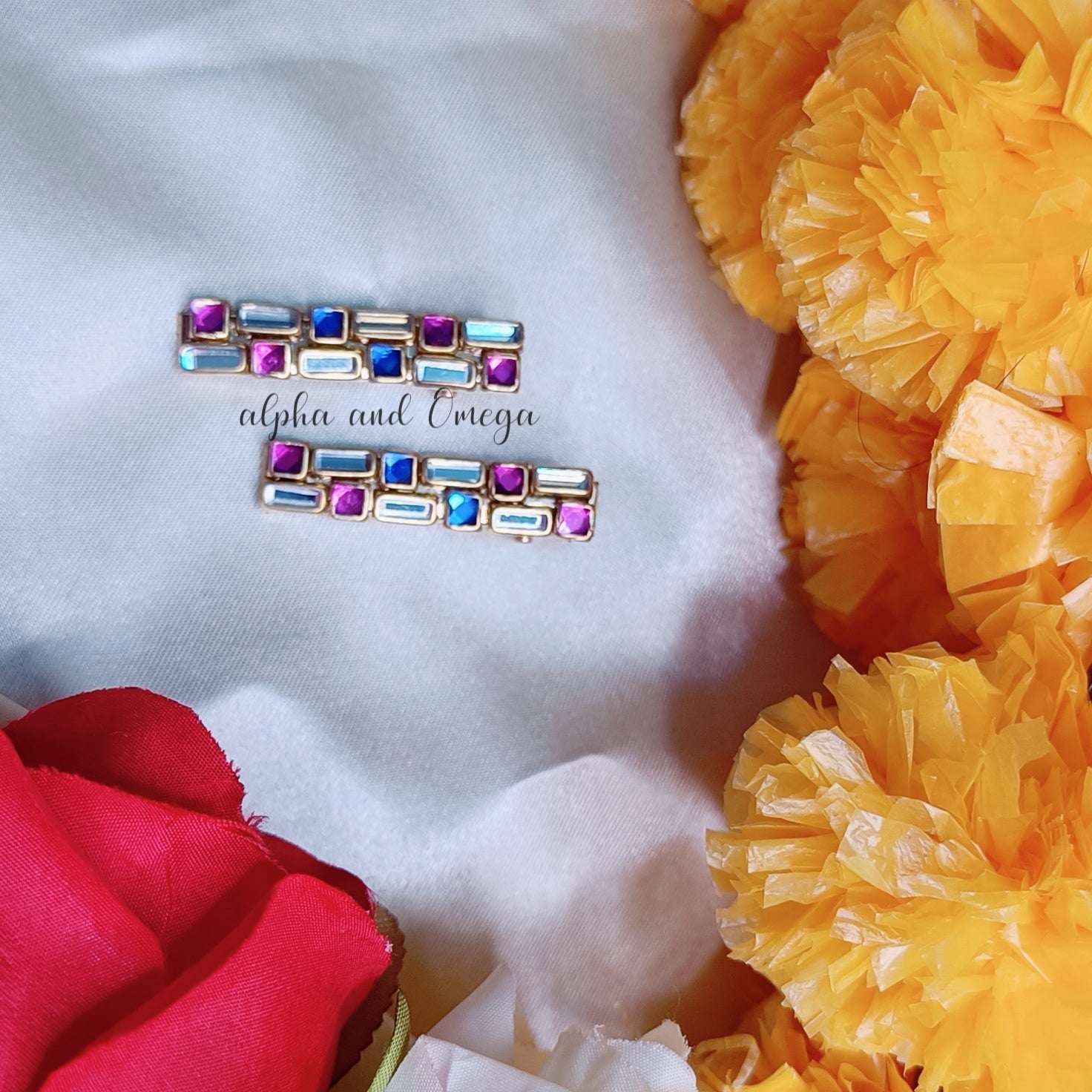 Traditional Floral Kids Hair Clips