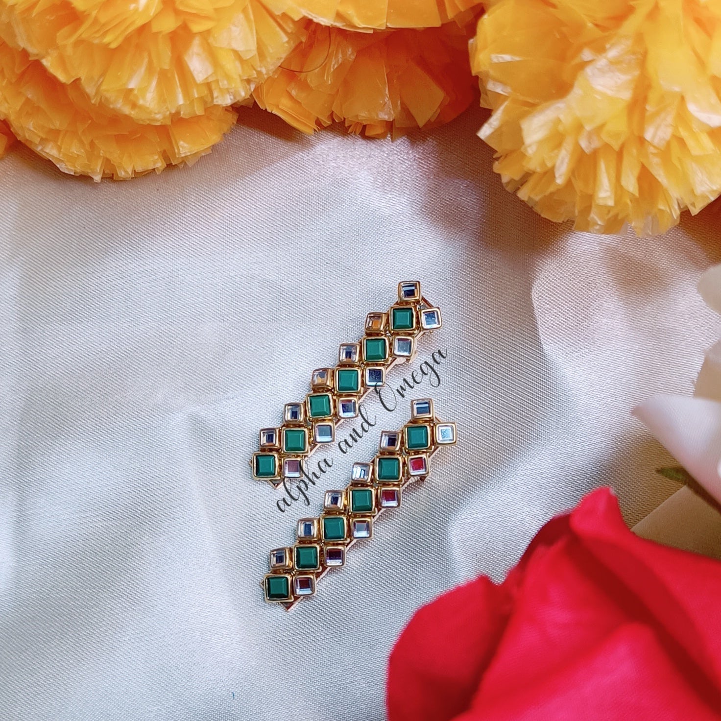 Traditional Floral Kids Hair Clips
