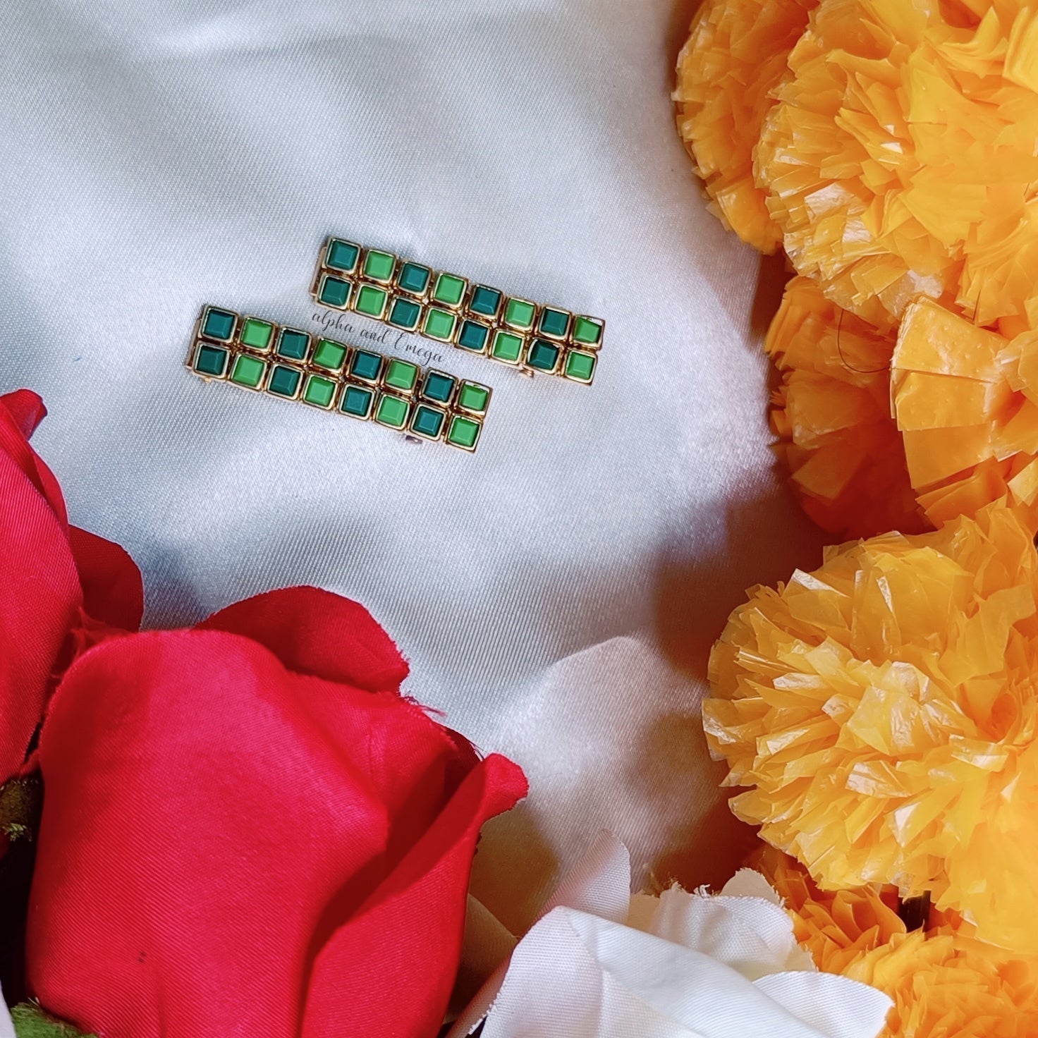Traditional Floral Kids Hair Clips