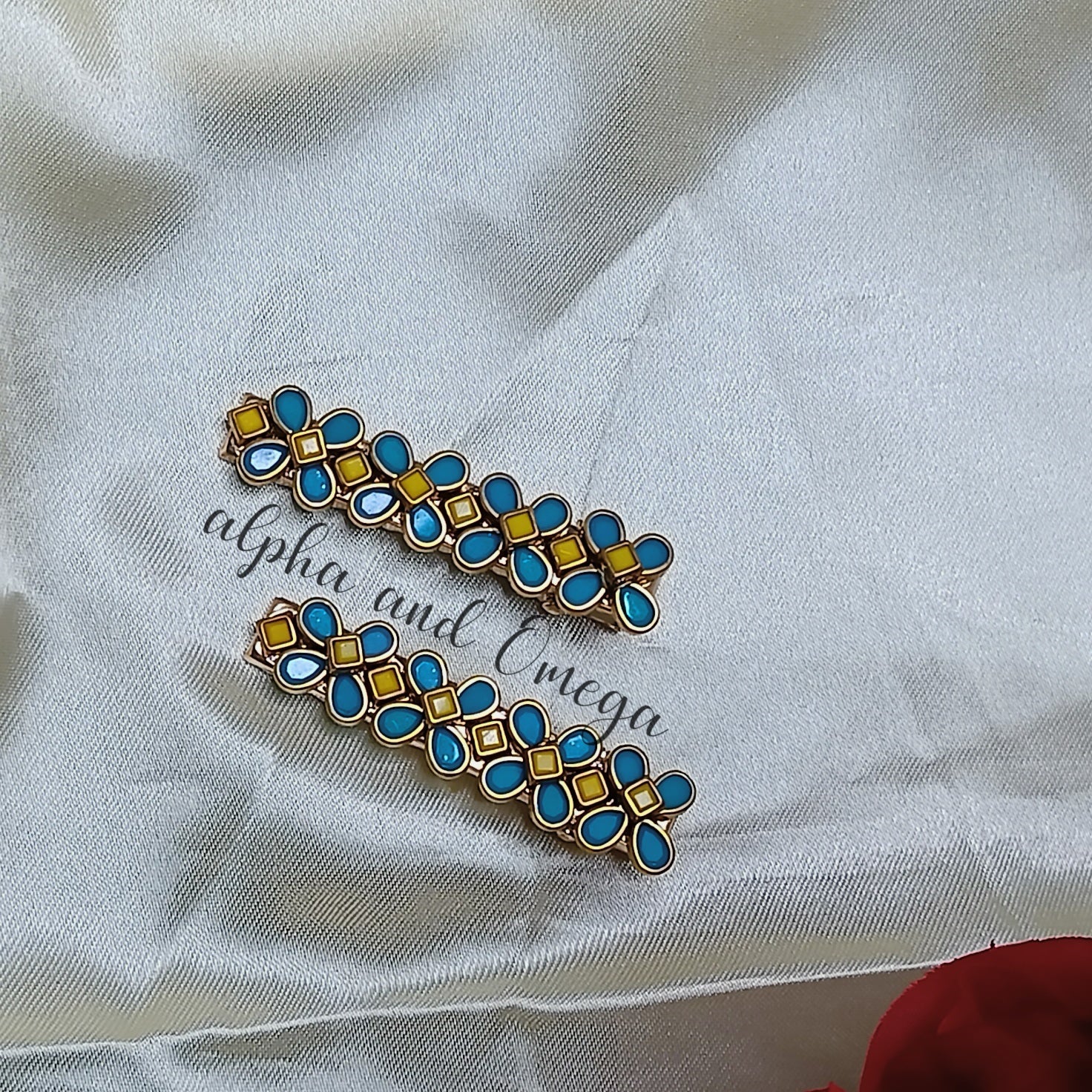 Traditional Floral Kids Hair Clips