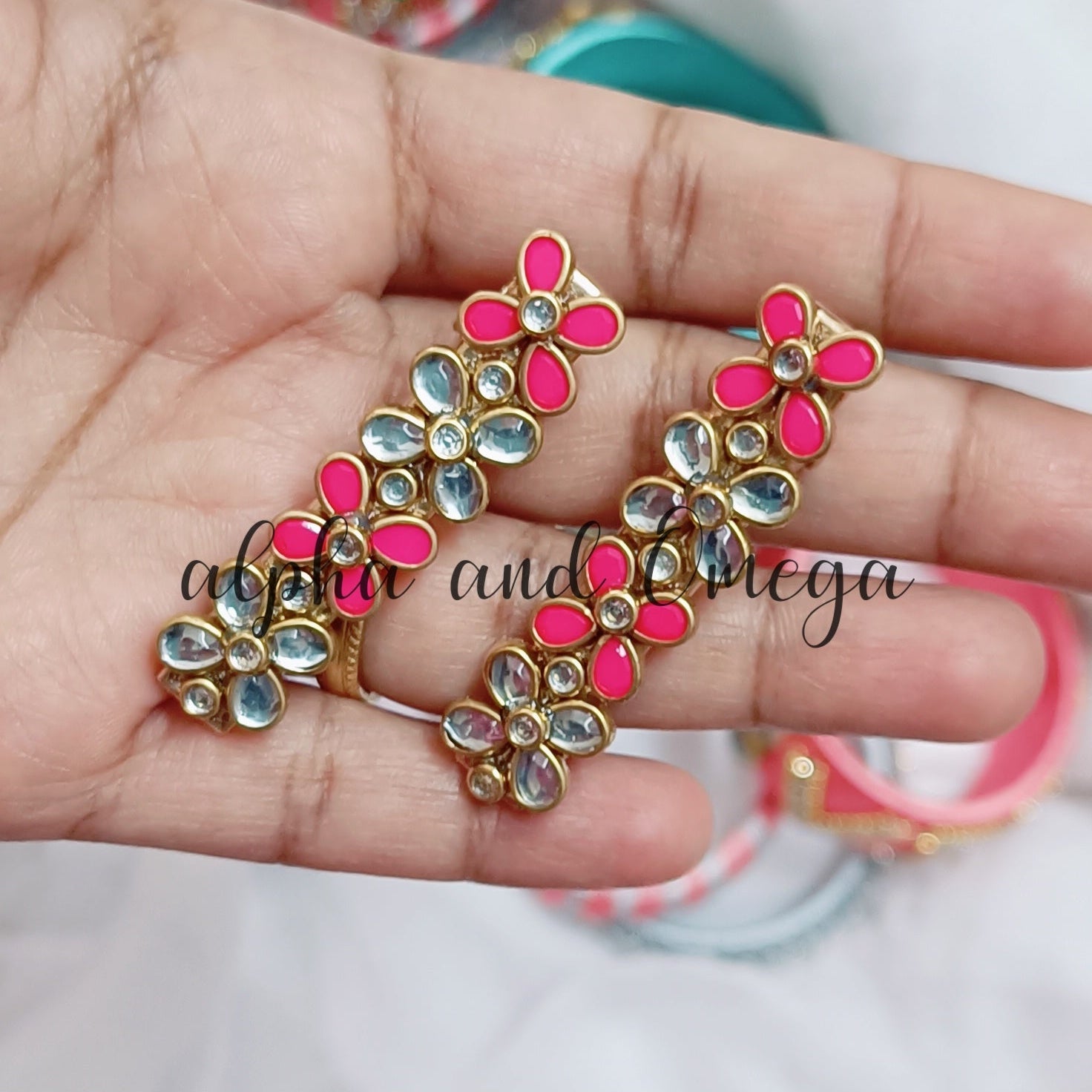 Traditional Floral Kids Hair Clips