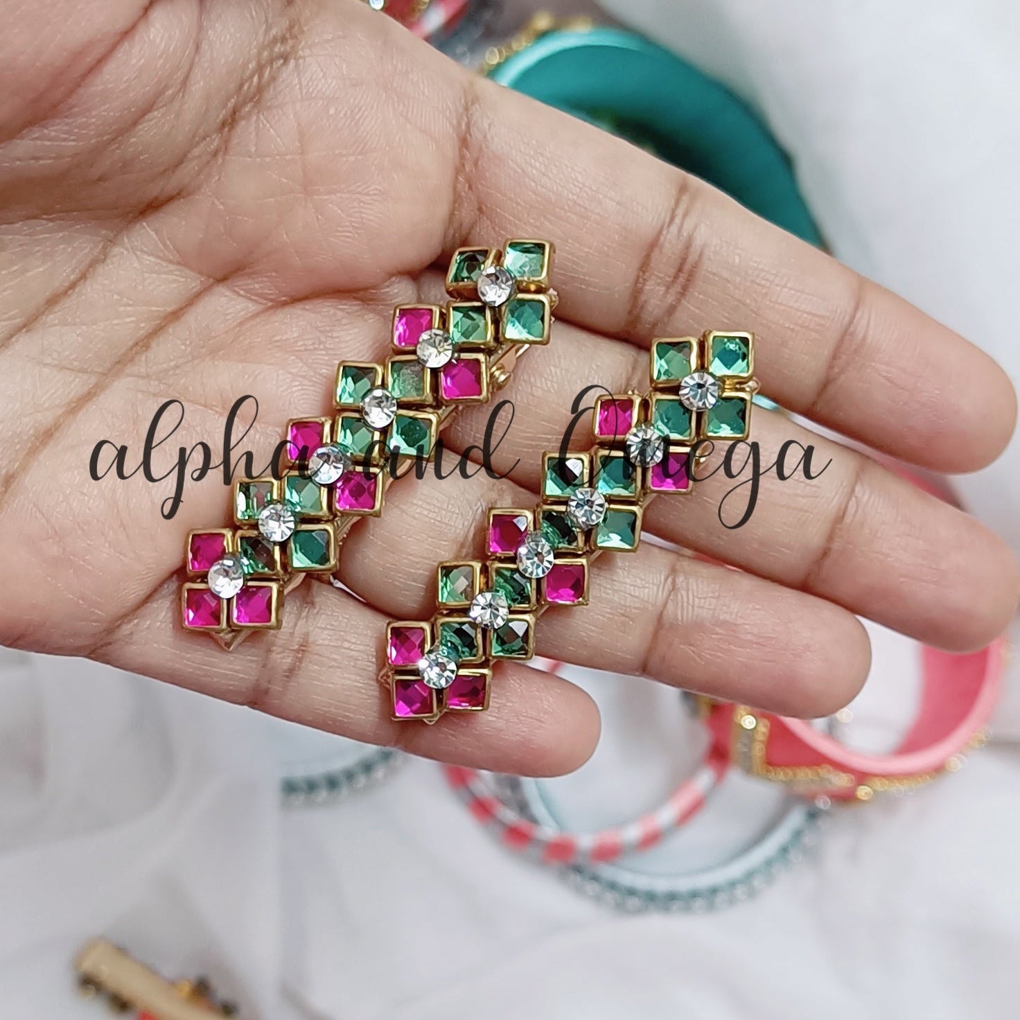 Traditional Floral Kids Hair Clips