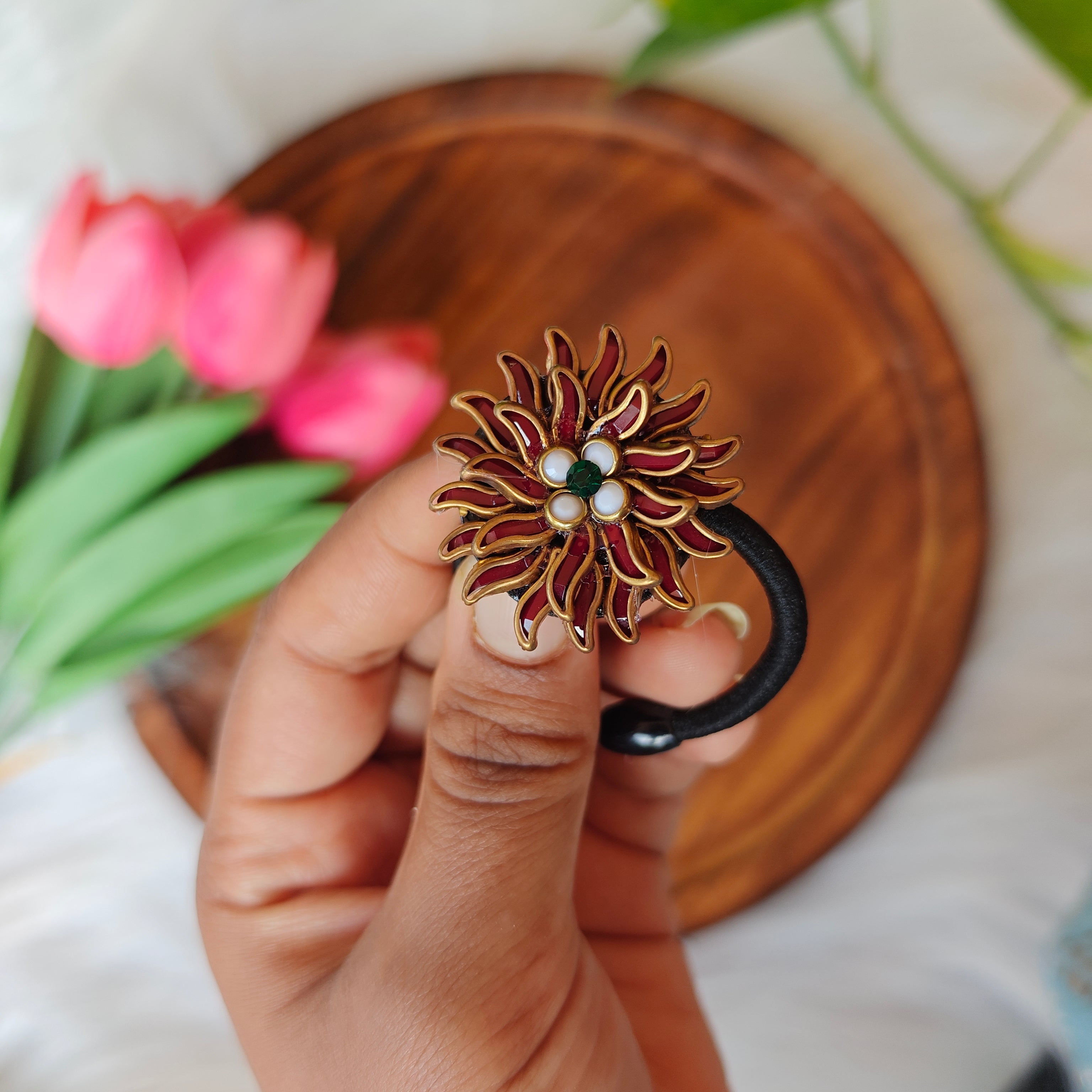 Traditional Floral Hair Band