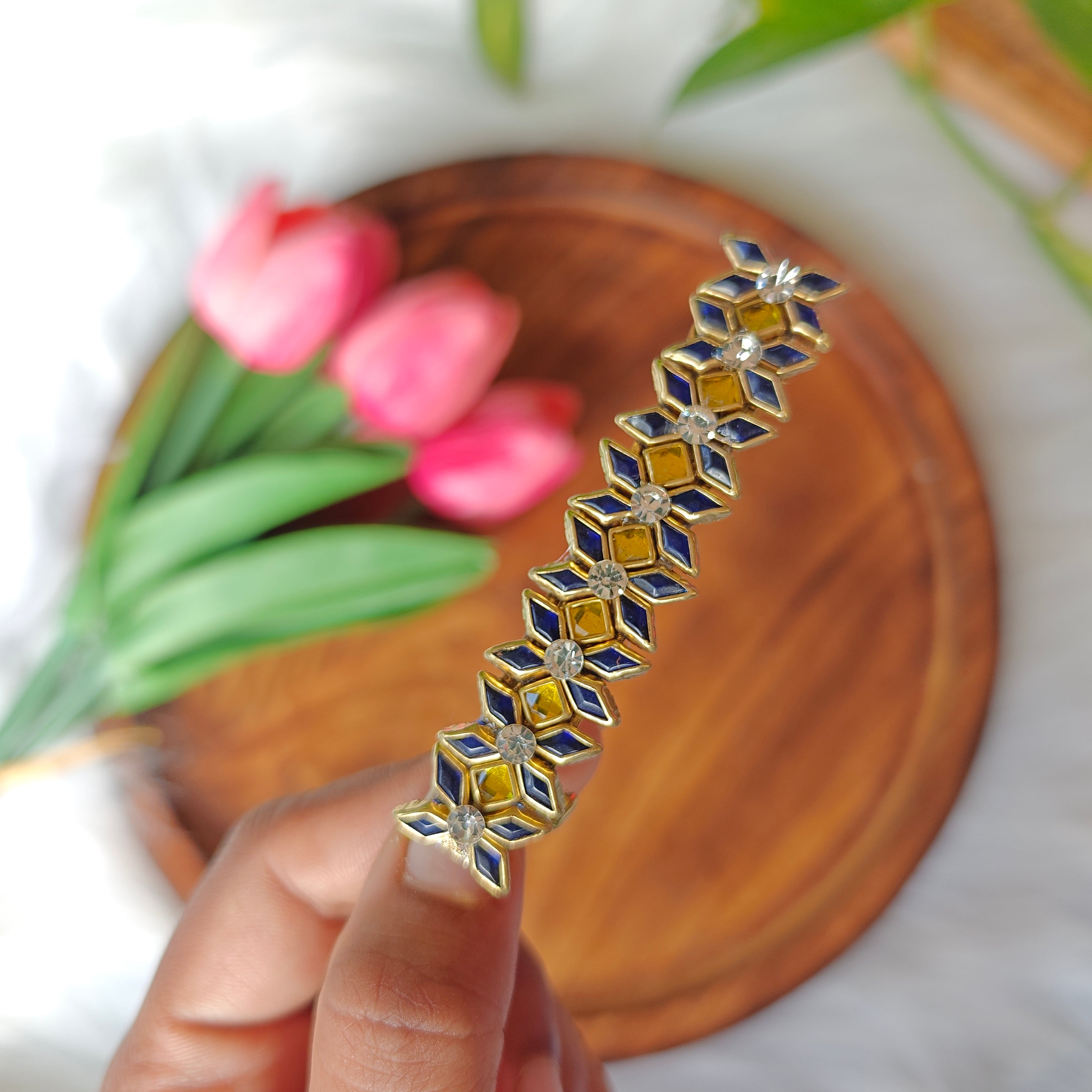 Handcrafted Kundan Center Hair Clip