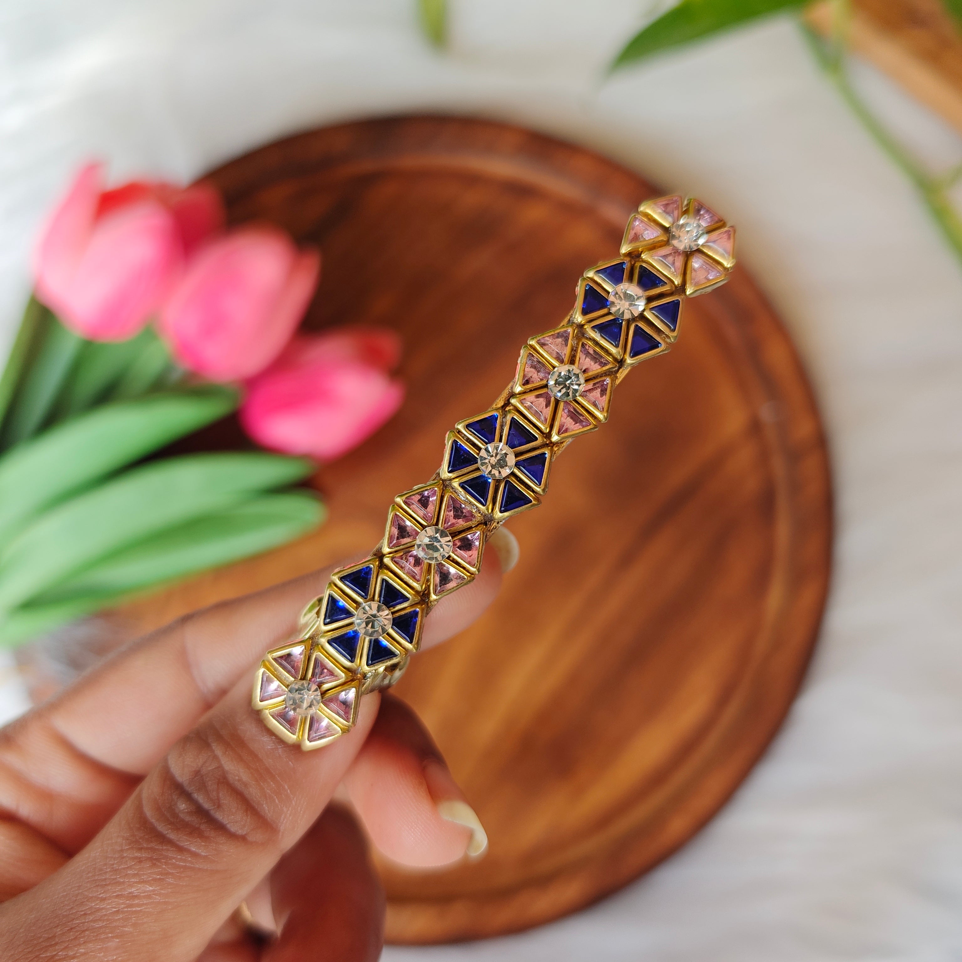 Handcrafted Kundan Center Hair Clip