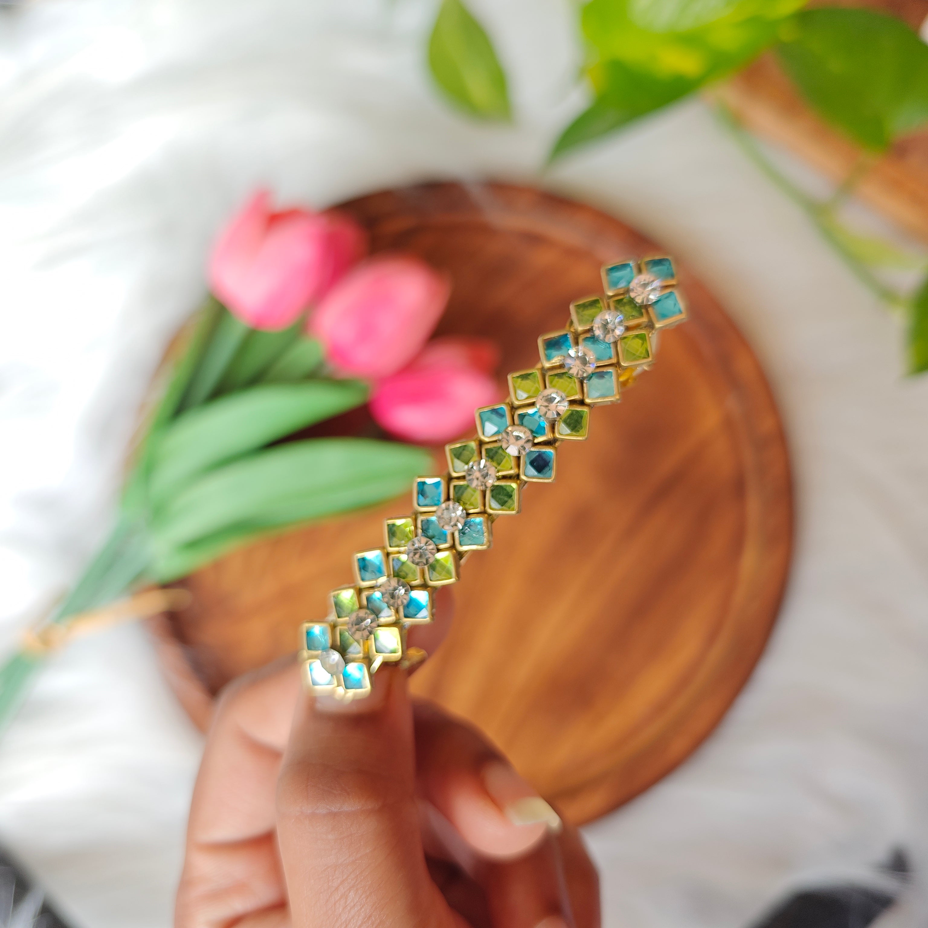 Handcrafted Kundan Center Hair Clip