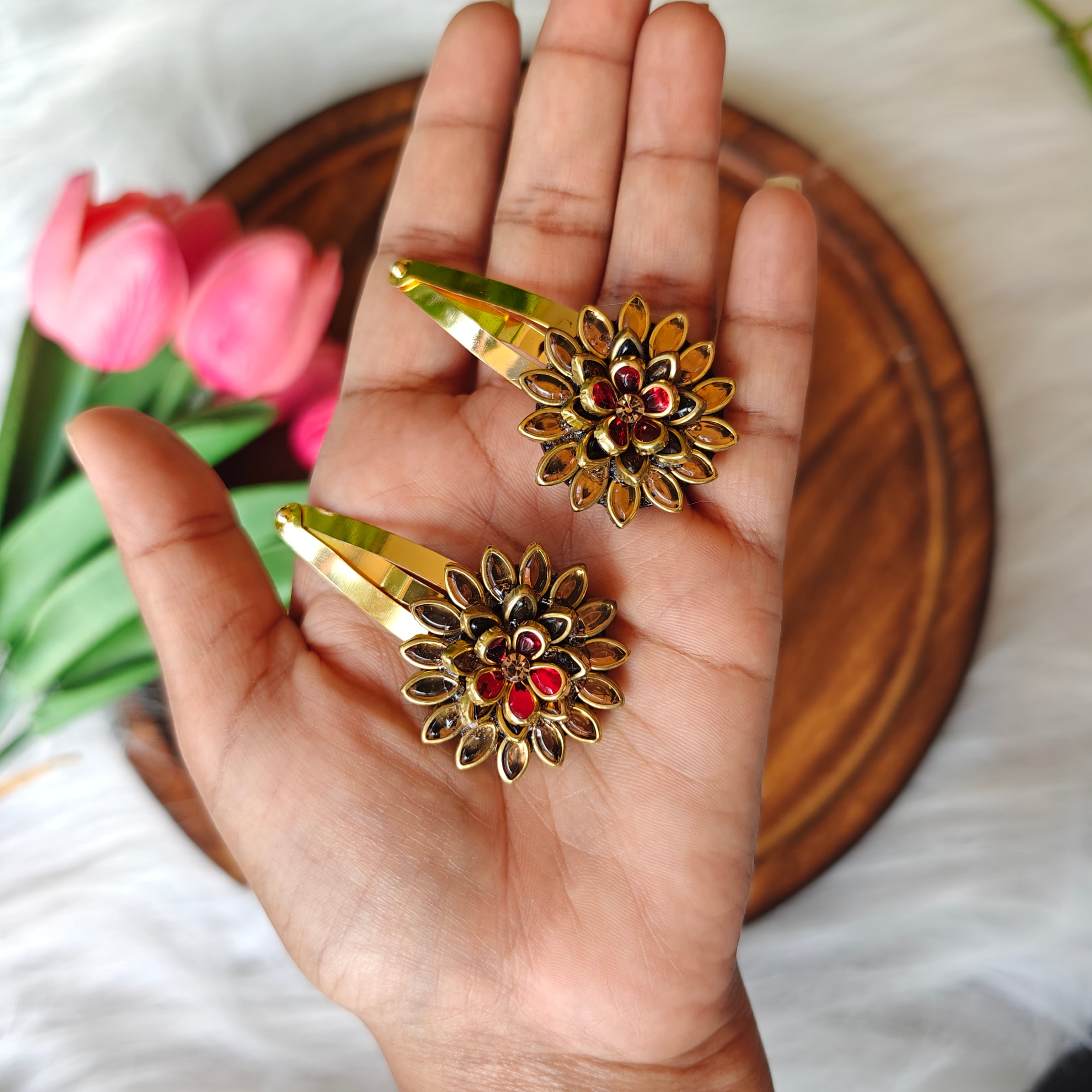 Traditional Flower Hair Clip
